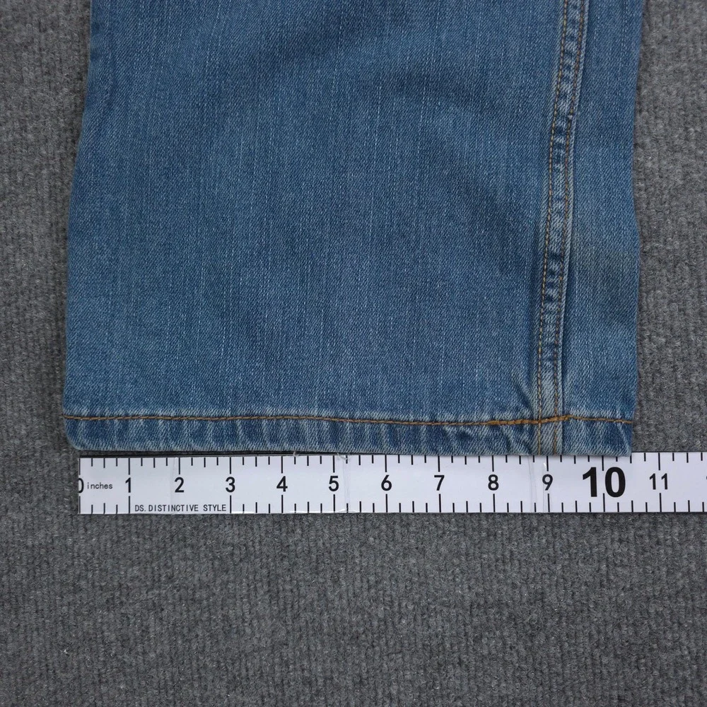 DKNY Jeans Mens 38X32 Blue Denim Straight Leg Mid Rise Cotton Casual Classic